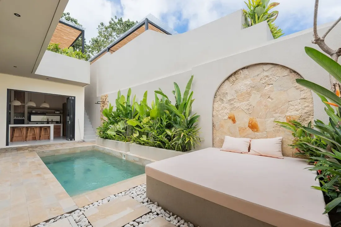 Private pool courtyard at Villa Sava by Altura